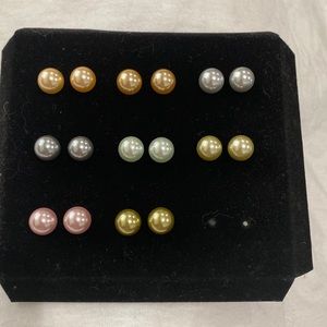 KJL by Kenneth Jay Lane Vintage Pastel Faux Pearl 8 pairs